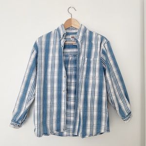 Vintage Jordache Blue and White Striped Shirt